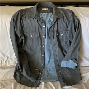 Slightly distressed long sleeve button down